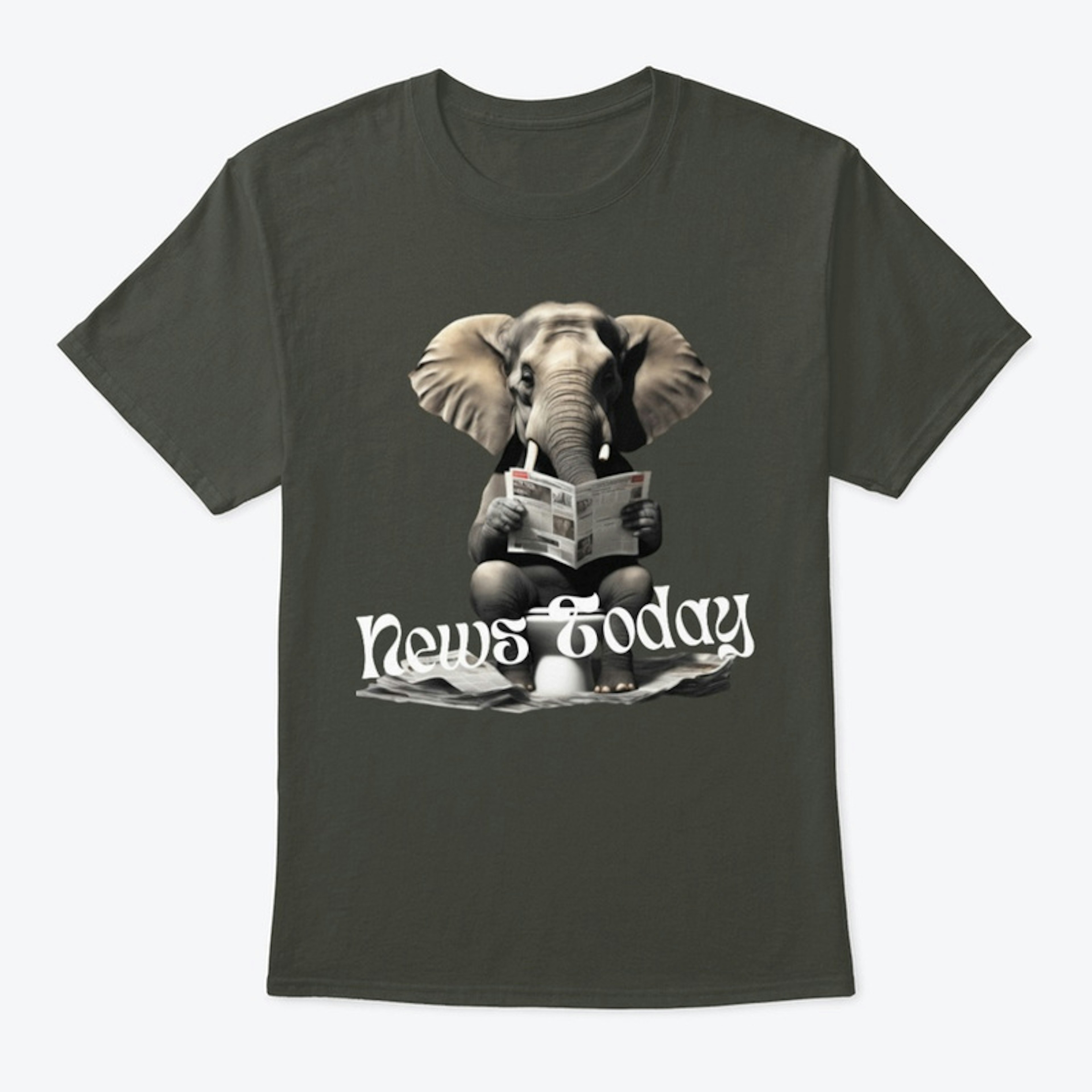 Potty Time Pachyderm Elephant Toilet Tee