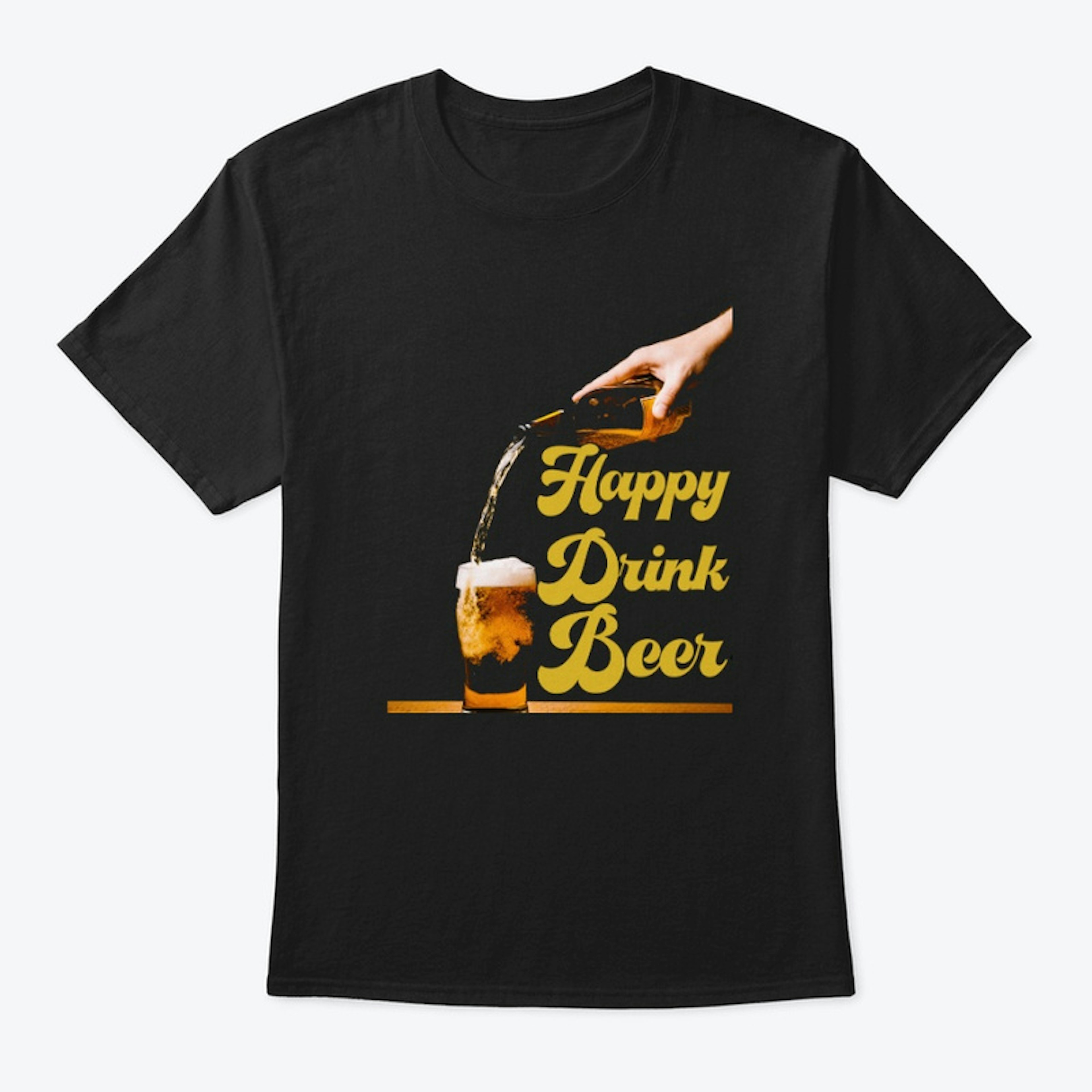 funny happy drink beer tshirt