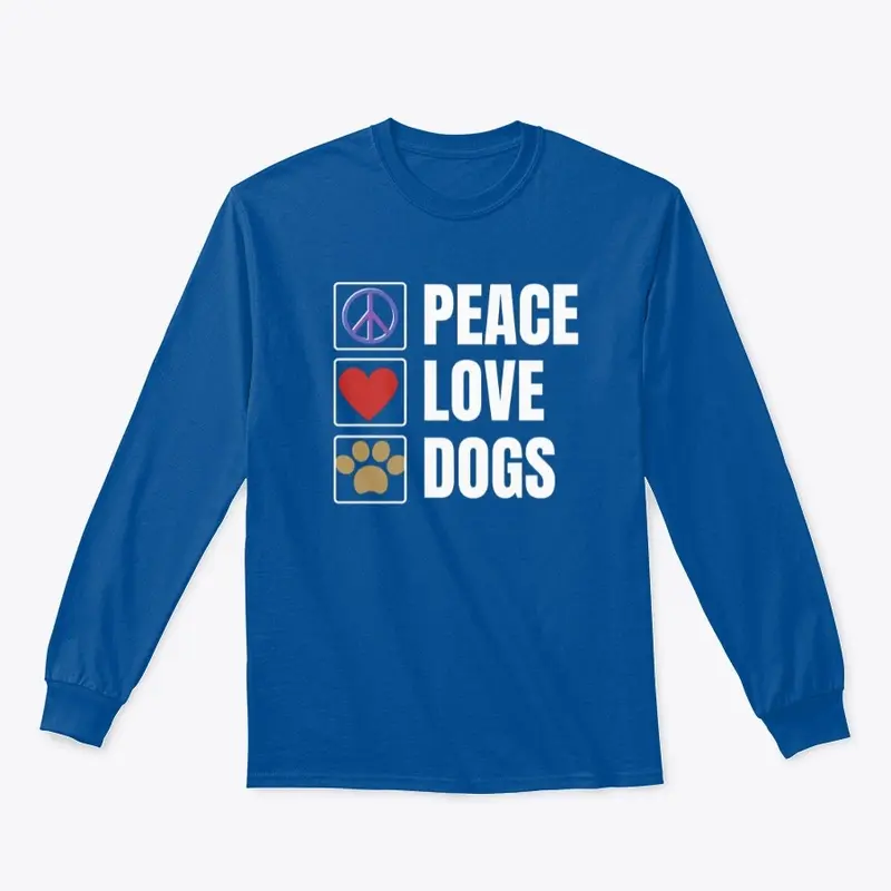 peace love dog tshirt 